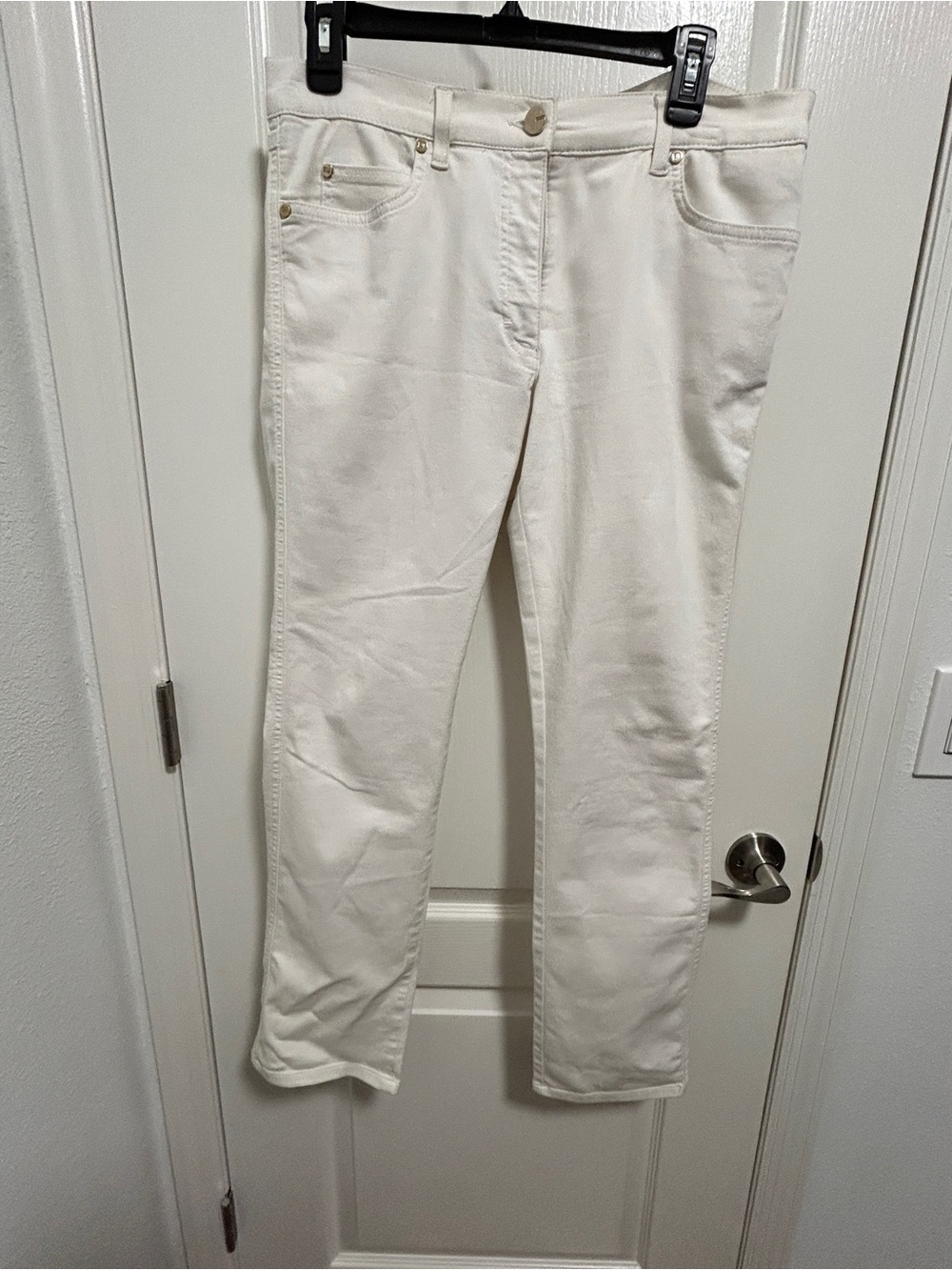 Escada Slim White Jeans